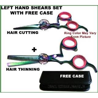 21LHT2PAIR 1 Hair Cutting + 1 THINNING SHEARS SCISSOR (5.5) Left Hand 