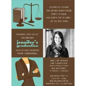   Law Grad Tropic Photo Graduation Invitations