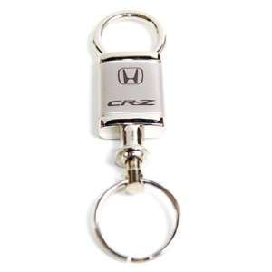 Honda CR Z Satin Chrome Valet Keychain with Detachable Ring Key Fob 