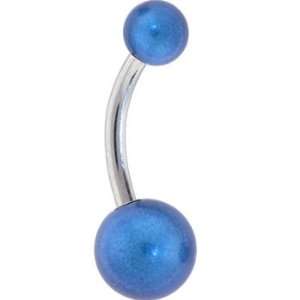  Electric Blue MIRACLE BALL Belly Button Ring: Jewelry