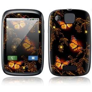  Motorola Spice Decal Skin Sticker  Golden Monarchs 