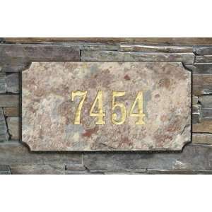   in Multi Color Slate granite plaque w/Engraved Numbers