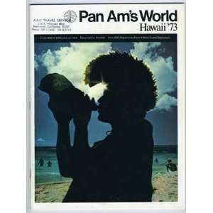  Pan American World Airlines Hawaii Tours Booklet 1973 