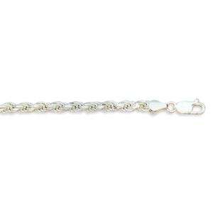  Diamond Cut Rope 5mm Chain Bracelet, 8 inch Jewelry