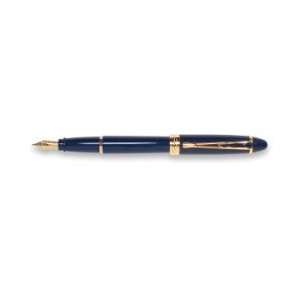   Ipsilon Deluxe Blue Fountain Pen with 14K Gold Nib: Office Products