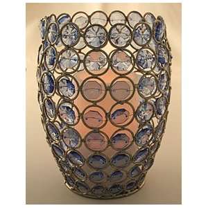   Beaded Tiera Hurricane Candle Holder with Timer