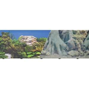 Double Sided Rock Tree Aquarium Background, 19 x 50