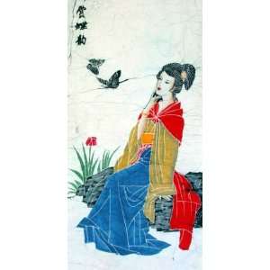  Chinese Miao Art Hand Batik Tapestry Butterfly Everything 