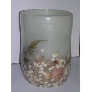  Durable unique wastebasket with real seashell 4405white 