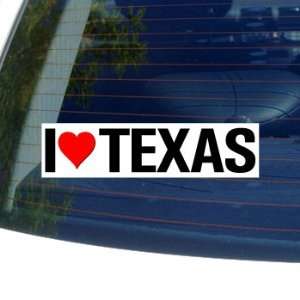  I Love Heart TEXAS   Window Bumper Sticker Automotive