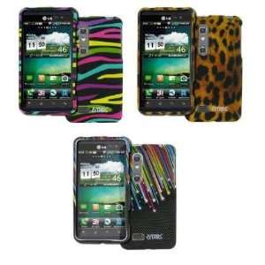  EMPIRE LG Thrill 4G 3 Pack of Snap on Case Covers (Multi 