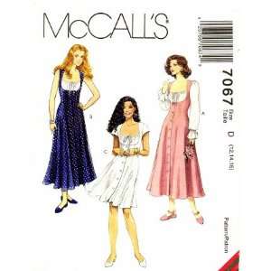  McCalls 7067 Sewing Pattern Misses Princess Seam Dress 