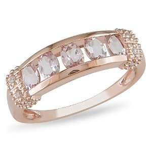 ct.t.w. Morganite and Diamond Accent Ring in 10k Pink Gold, I2 I3 