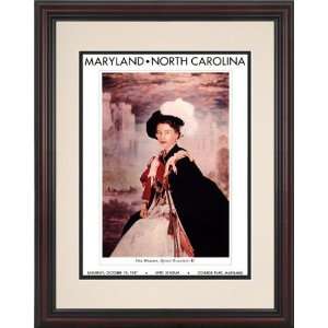 1957 Maryland vs. North Carolina 8.5 x 11 Framed Historic 