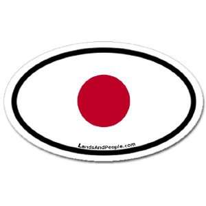  Japan Japanese Flag Car Bumper Sticker Decal Oval 