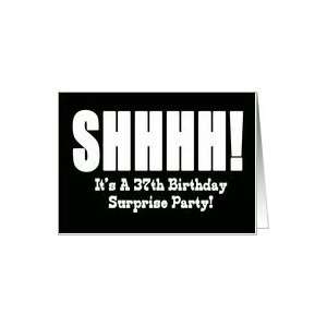  37th Birthday Surprise Party Invitation Card: Toys & Games