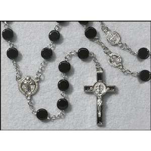  Unique Glass Flat Bead St. Benedict Rosary Everything 