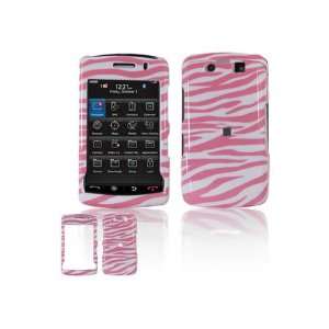  BlackBerry Storm 2 Graphic Case   Pink/White Zebra: Cell 