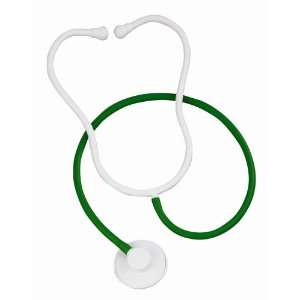  Deluxe Single Patient Use Stethoscope  Latex Free  Green 