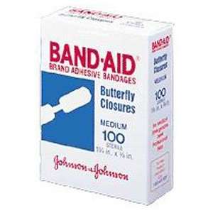 4331 Bandage BandAid Butterfly Closure Latex 1 3/4x3/8 Med 100 Per 