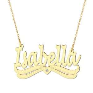  Ladies Lucent Script Personalized Name Necklace in 10K 