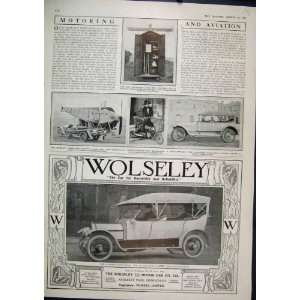   1913 Advert Wolseley Motor Car German Aeroplane Wagon