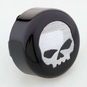   Horn Cover with Chrome Skull Insert For Harley Davidson: Automotive