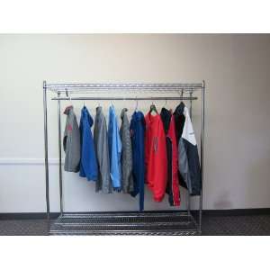   36 Wide x 63 High 2 Shelf Garment Rack: Industrial & Scientific