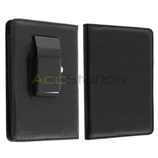Black PU Leather Case Cover Wallet With LED Light For Kindle Touch 