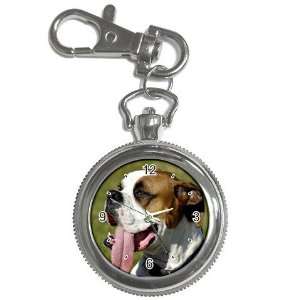 American Bulldog Key Chain Pocket Watch N0010