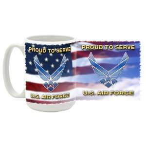  Air Force Proud To Serve Coffee Mug: Kitchen & Dining