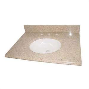   Granite Vanity Top with White Sink and Optional Side Splash Size: 31