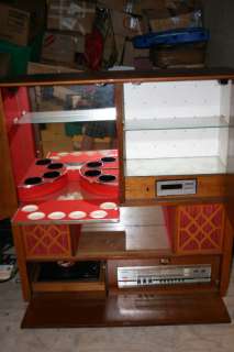 WOW Vintage Console Bar w/Record Player Stereo 8 Track  