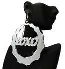   Inspired XOXO Silver Mirror Bamboo Hoops Earrings Basketball Wives
