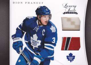 11 12 Panini Rookie Anthology Luxury Suite Jersey/Stick Dion Phaneuf 