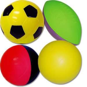  Poof Foam Balls Pack of 4 Balls   1 of Each Ball Sports 