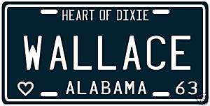 Governor George Wallace 1963 Alabama License plate  