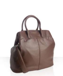 Givenchy dark brown leather large convertible tote   