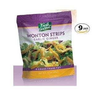 Fresh Gourmet Wonton Strips Garlic Ginger Crunchy Topping for Salads 9 