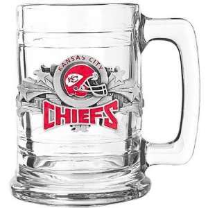  Kansas City Chiefs 15oz Glass Stein: Sports & Outdoors