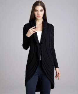 Elie Tahari black merino wool Nivia cardigan sweater jacket
