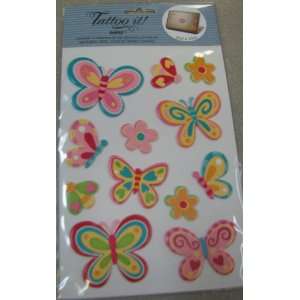  Tattoo It ER13882 Puffy Butterfly And Flower Stickers 