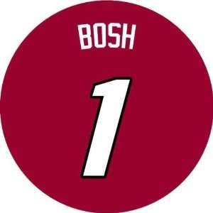  CHRIS BOSH #1 Red Jersey Button   Miami Heat PINBACK / PIN 