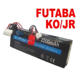 RC Transmitter Lipo Battery 2200mAh 11.1V KO JR Futaba  