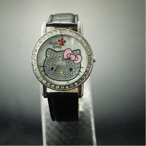 New Big dial lovely hellokitty Girls Wrist Watch Quartz Fashion lovely 