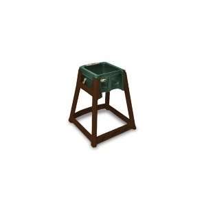  866GRN   High Chair Infant Seat w/ Green Seat, Dark Brown Frame: Baby