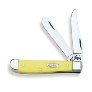 Case Mini Trapper Yellow Handle Pocket Knife Clip&Spey Blades Surgical 