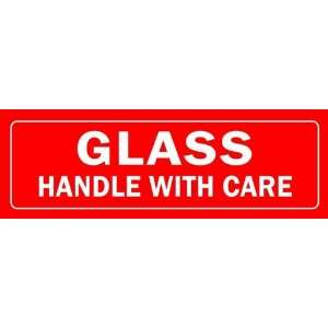   : 2400 1x3 Glass Handle With Care Labels / Stickers: Office Products