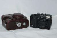 brown leather camera case bag for canon PowerShot G12 Z  
