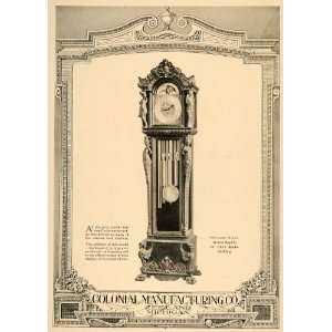  1918 Ad Colonial Company Grandfather Clock Zeeland Deco 